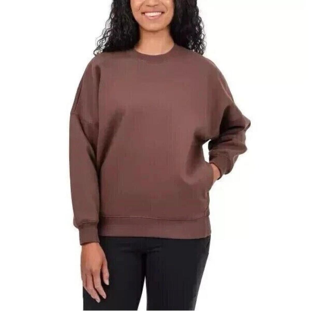 Tuff Athletics Women's Crewneck Fleece Sweatshirt, Brown, XXL  RS